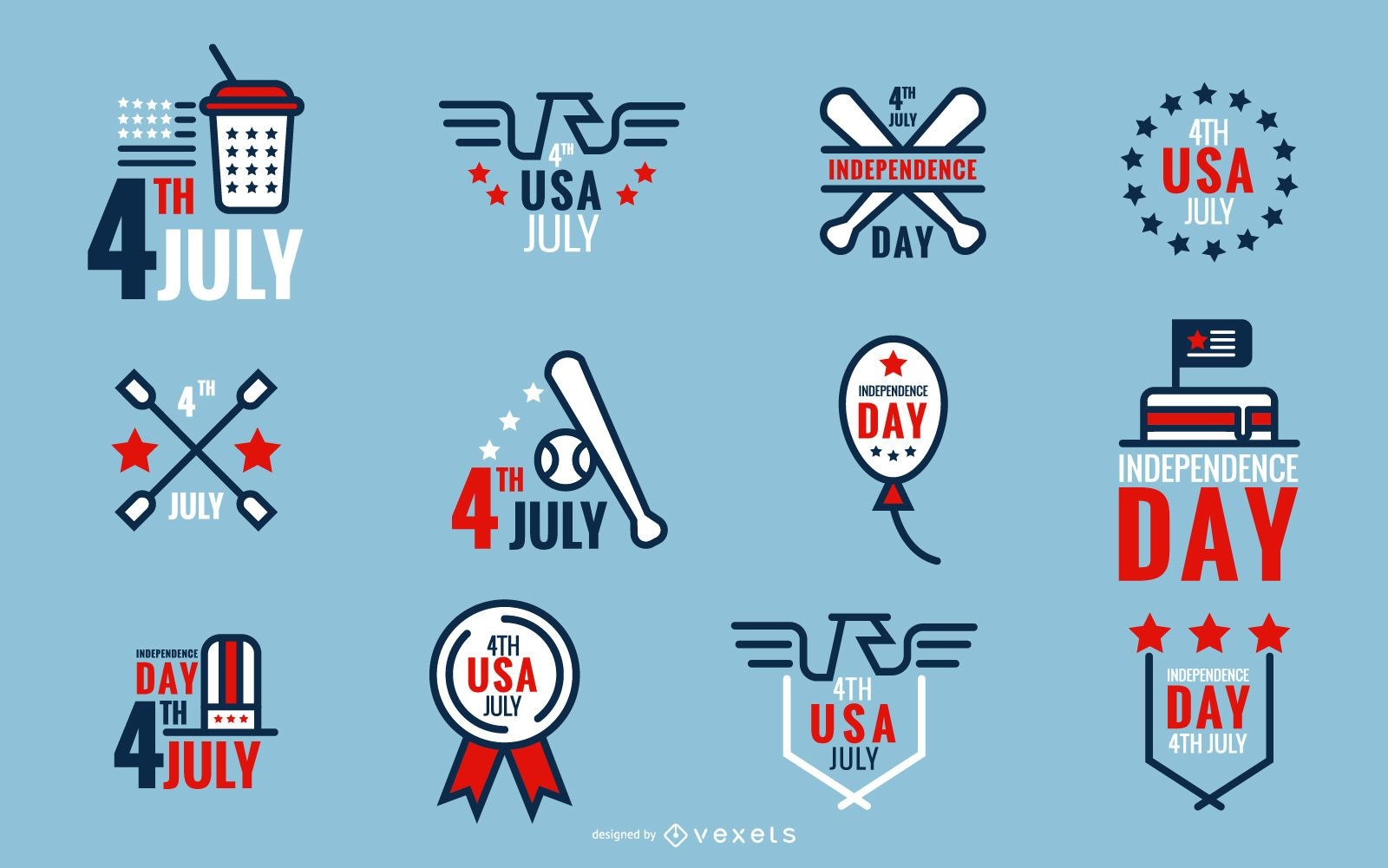Independence Day Badge Pack