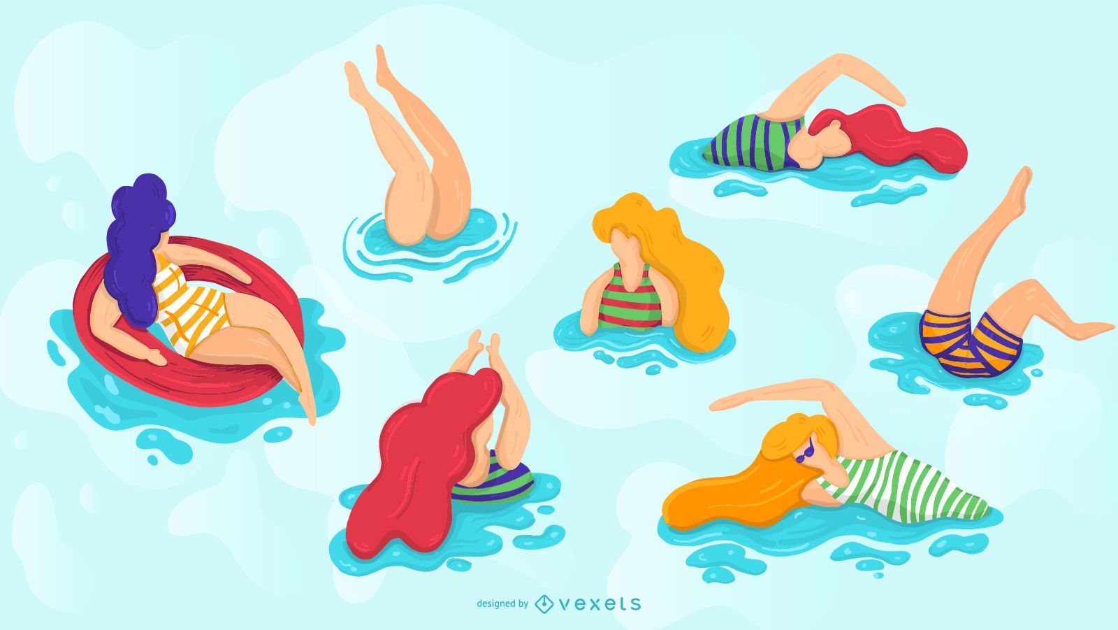 Chicas nadando