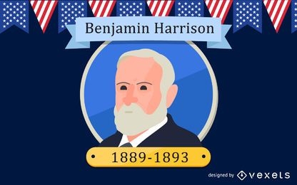 Präsident Benjamin Harrison Design