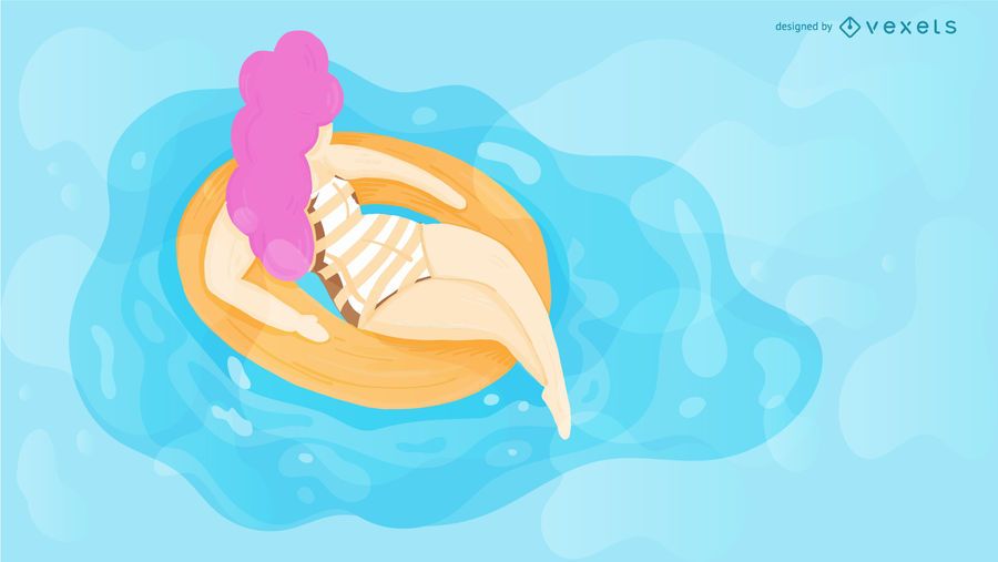Summer floating lady Summer floating lady