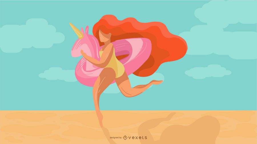 Unicorn Floater Woman Unicorn Floater Woman