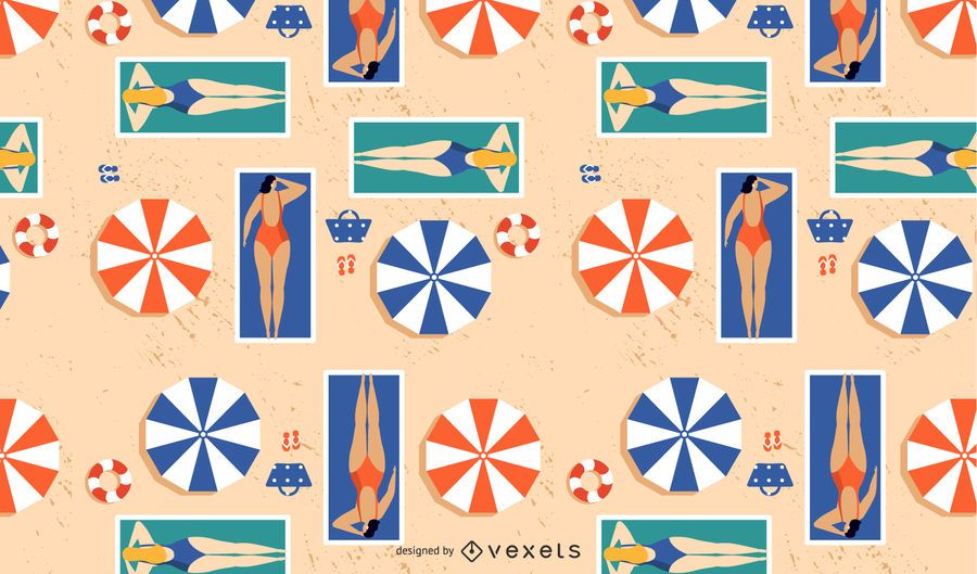 girls on the beach pattern girls on the beach pattern
