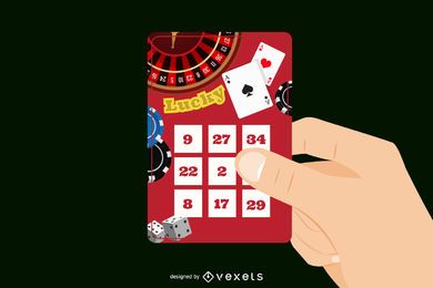 Ilustración de boleto de lotería Ilustración de boleto de lotería