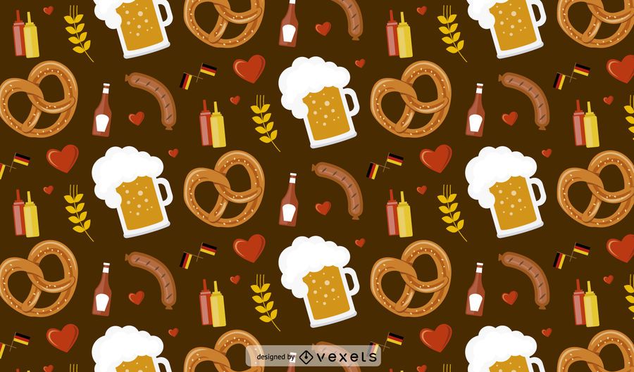 Oktober Fest Food Pattern Oktober Fest Food Pattern