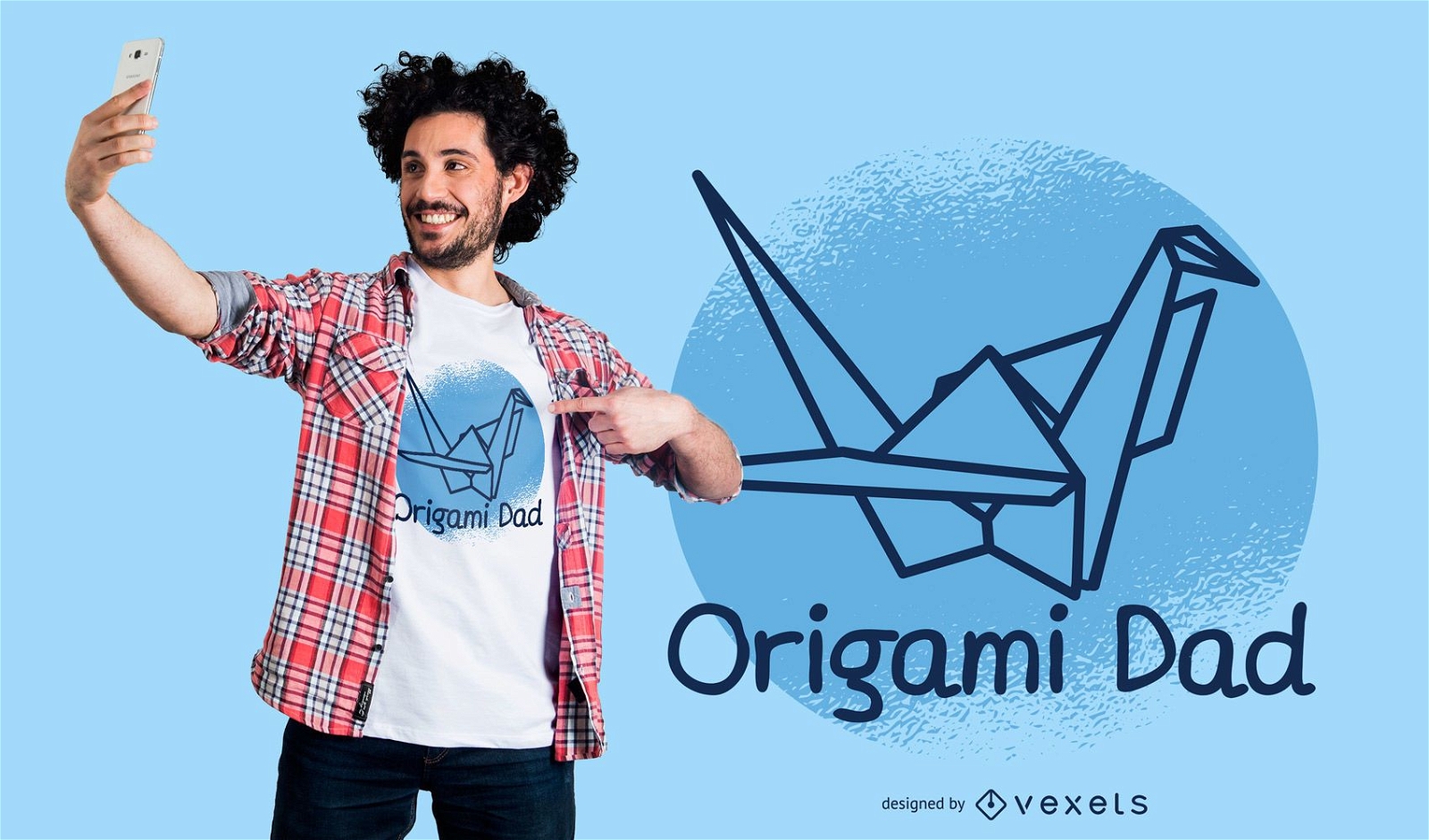 Dise?o de camiseta de origami Dad
