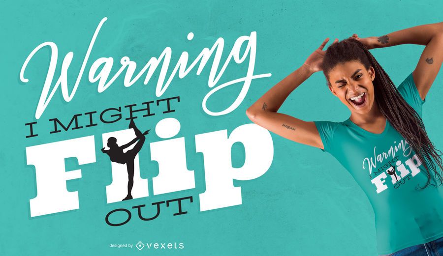 Gymnast flip t-shirt design Gymnast flip t-shirt design