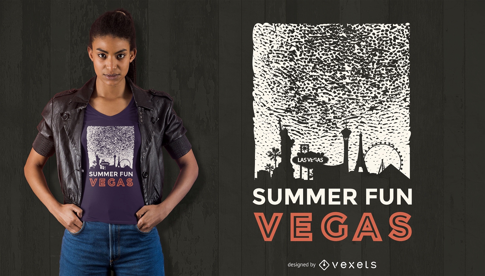 Sommerspaß Vegas T-Shirt Design