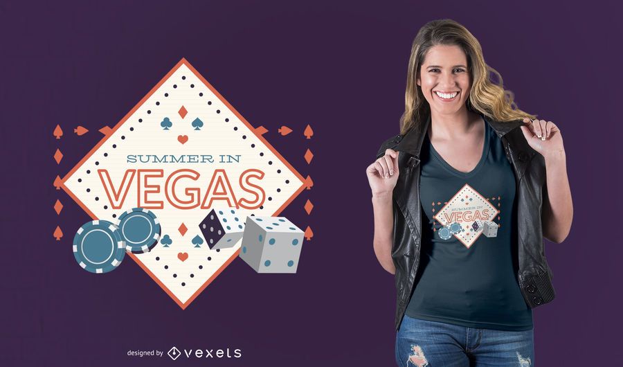 Verano en diseño de camiseta vegas. Verano en diseño de camiseta vegas.