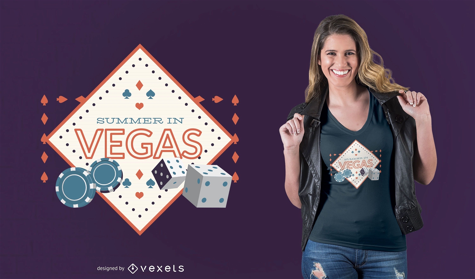 Sommer im Vegas T-Shirt Design