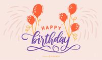 Happy Birthday Lettering Design Vector Download