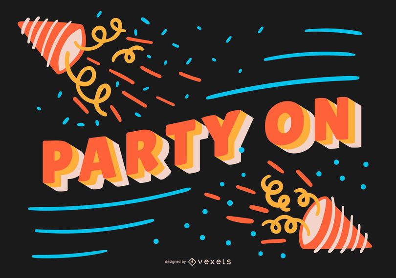 Party on birthday banner Party on birthday banner