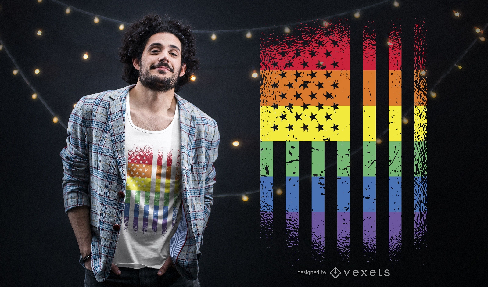 Design de camisetas da American Pride Flag