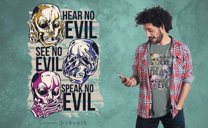Design de camiseta sem mal