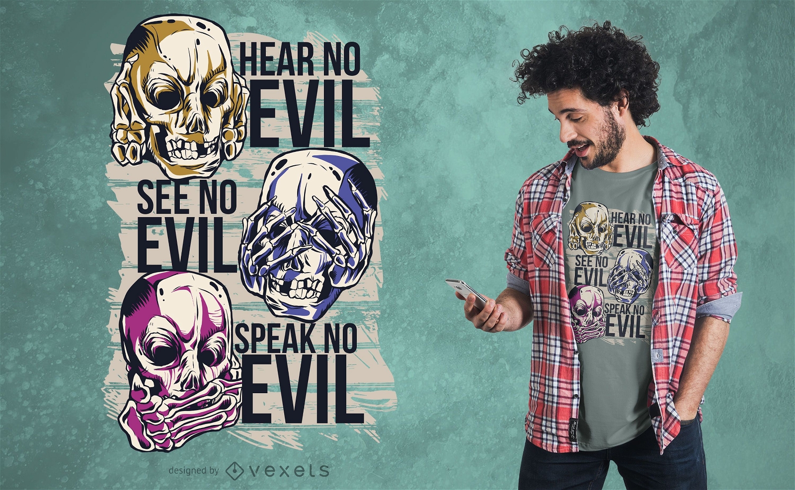 Dise?o de camiseta No Evil