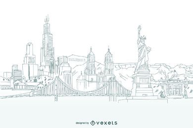 Skyline von Küste zu Küste