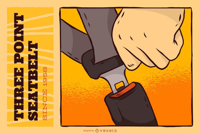 Cartaz da invenção do Seatbelt Cartaz da invenção do Seatbelt