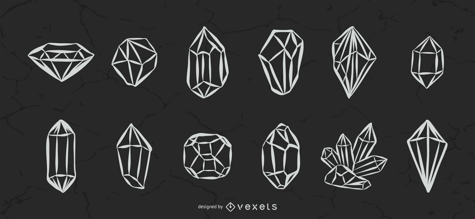 Illustrated Crystals Set