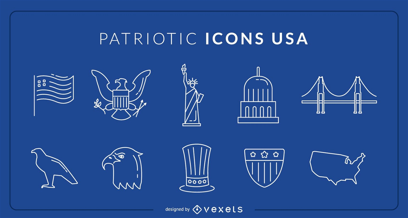 USA Patriotic Icons