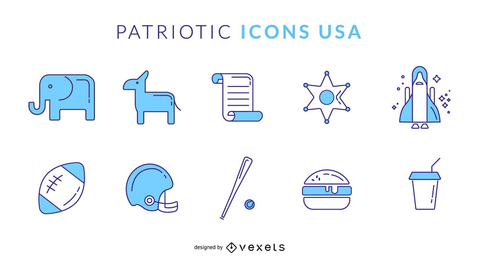 Estados Unidos iconos redondeados Estados Unidos