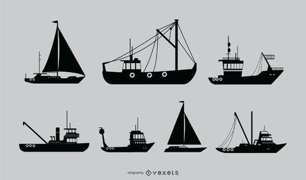 Nautical Ship Silhouette Design