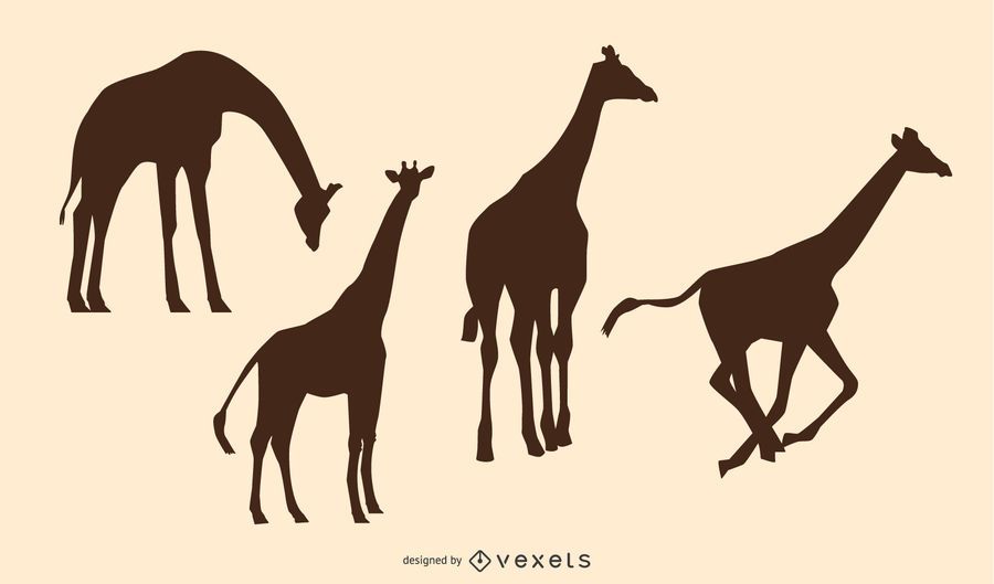 Giraffe Silhouette Collection Giraffe Silhouette Collection