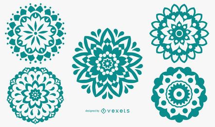 Mandala Pattern Silhouette Set Mandala Pattern Silhouette Set