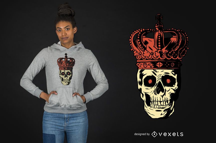 Crown skull t-shirt design Crown skull t-shirt design