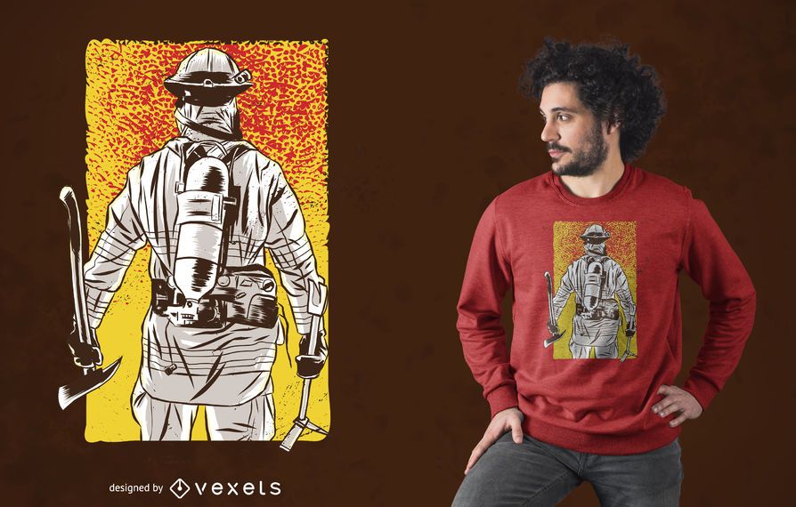 Firefighter T-shirt Design Firefighter T-shirt Design