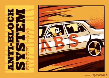 Ilustración de coche ABS