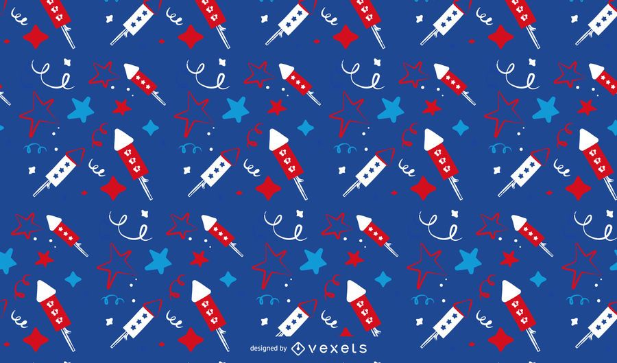 Colorful rocket and star pattern Colorful rocket and star pattern