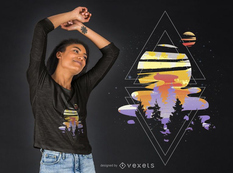 Cosmic Woods T-shirt Design Cosmic Woods T-shirt Design