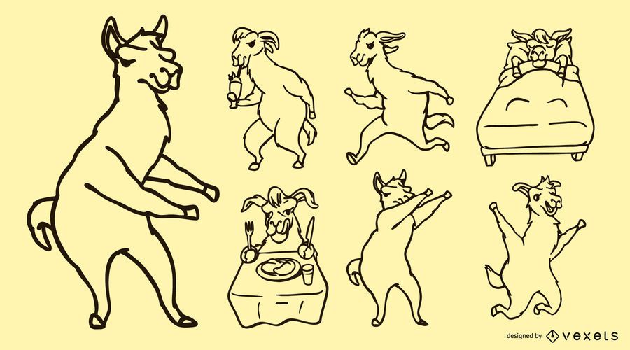 Funny Sheeps Outlines Funny Sheeps Outlines