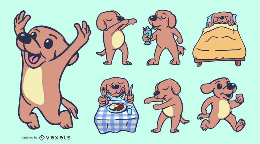 Cute Dog Doodle Illustrations Cute Dog Doodle Illustrations