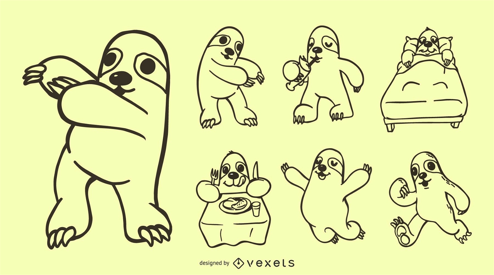 Colecci?n Sloth Doodle