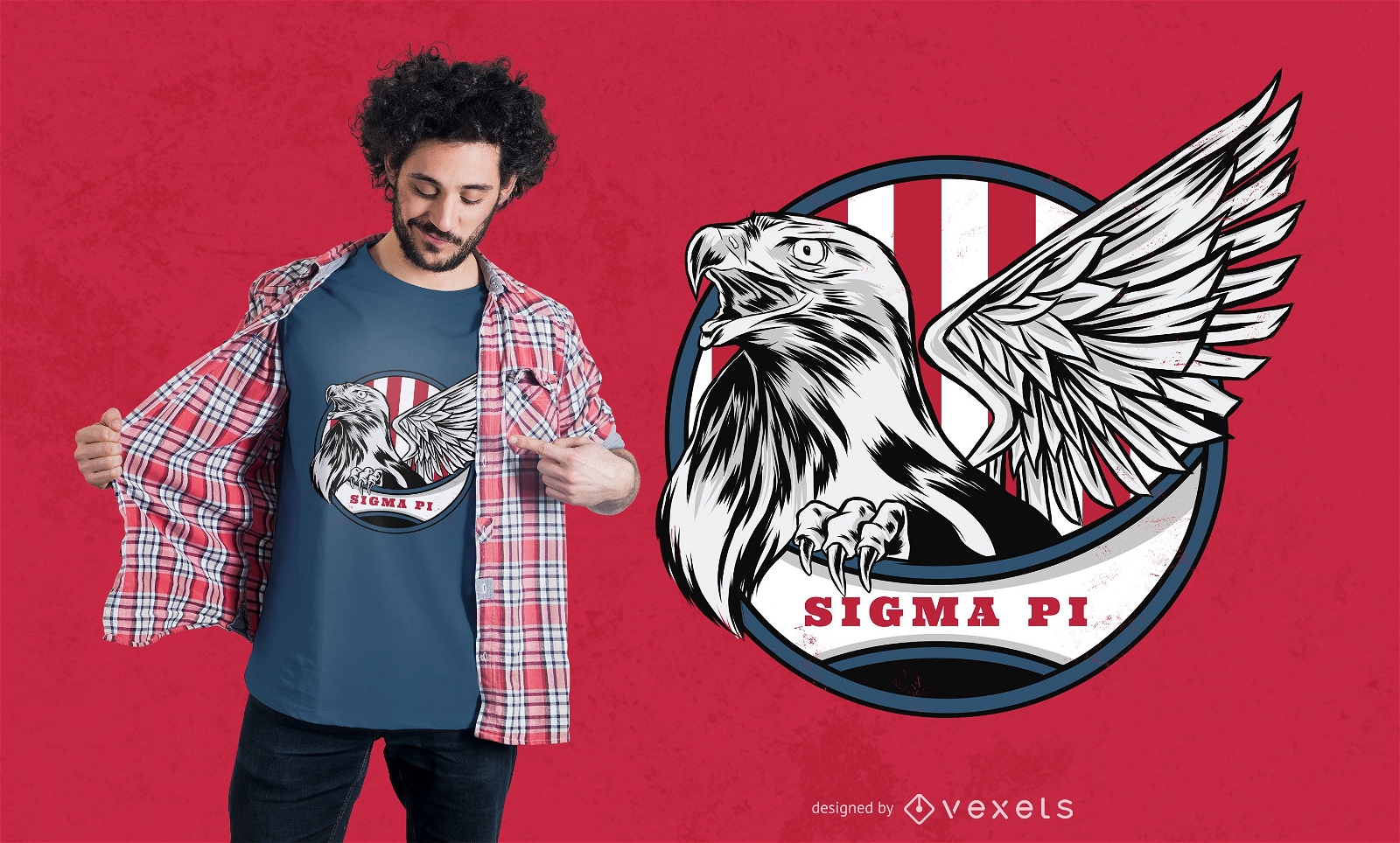 Diseño de camiseta de águila de Estados Unidos