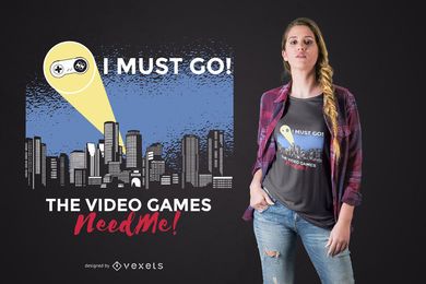 Diseño de camiseta con señal gamer. Diseño de camiseta con señal gamer.