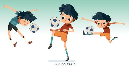 Garotinho, jogando futebol ilustração Garotinho, jogando futebol ilustração
