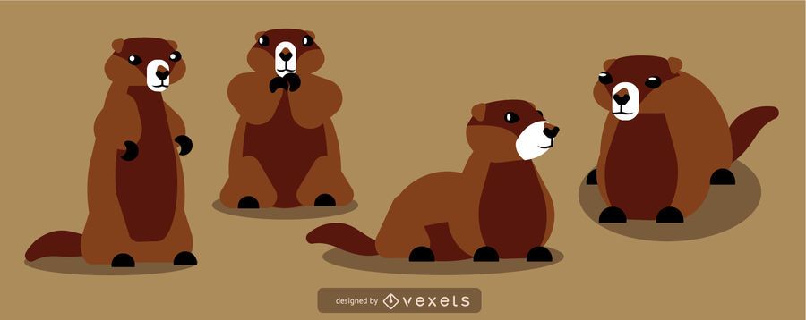 Marmota Rounded Flat Geometric Design Marmota Rounded Flat Geometric Design