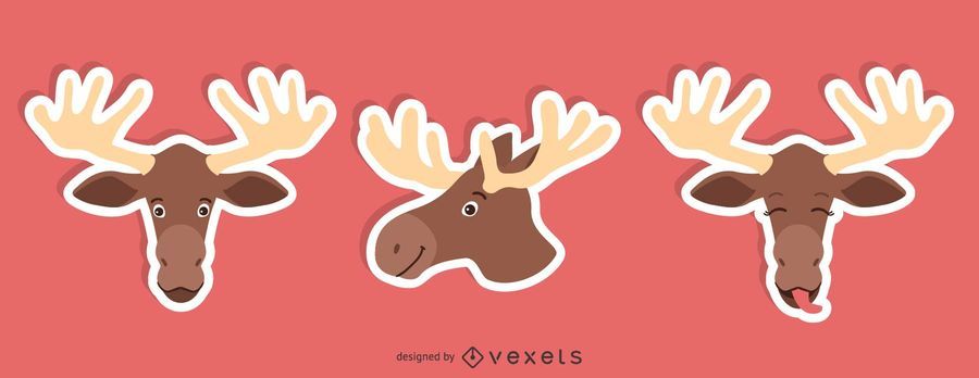 Moose Sticker Set Moose Sticker Set