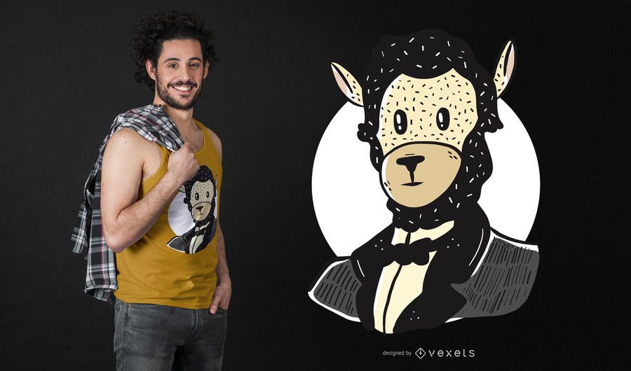 Diseño de camiseta Lincoln Llama Diseño de camiseta Lincoln Llama