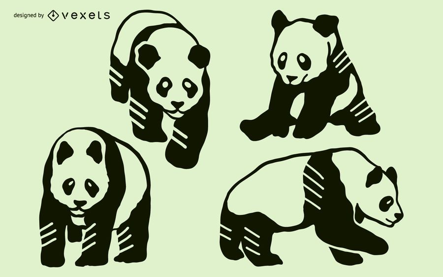 Panda Doodle Design Set Panda Doodle Design Set