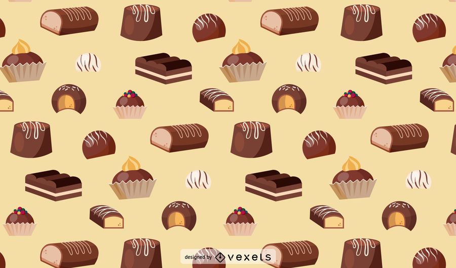 Pastelaria De Chocolate Pattern Design Pastelaria De Chocolate Pattern Design
