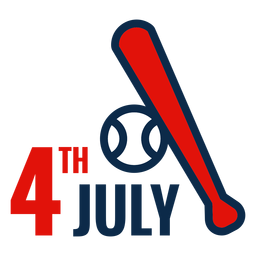 4. Juli Baseballschläger Ikone PNG-Design
