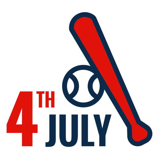 4. Juli Baseballschläger Ikone PNG-Design