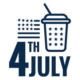 4. Juli Softdrink flach PNG-Design