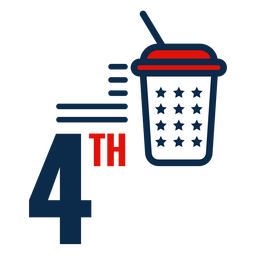 4. Juli Softdrink-Symbol PNG-Design