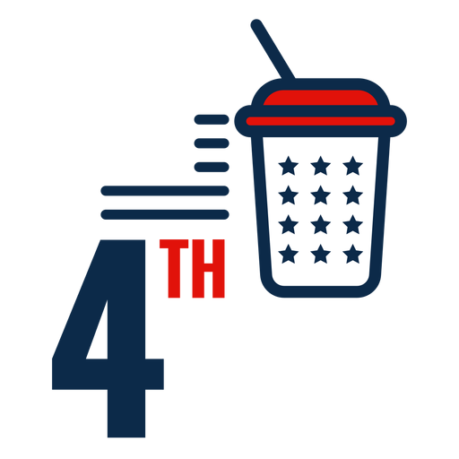 4th july soft drink icon PNG Design