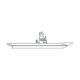 Línea de buque portaaviones Diseño PNG