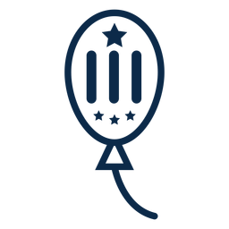 American balloon flat PNG Design