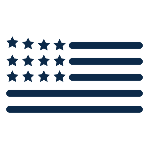 Amerikanische Flagge Elemente flach PNG-Design